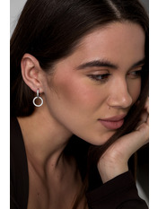 Сережки підвіски SER-13595 Сріблястий