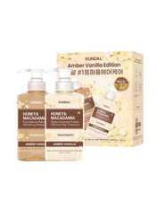 Набір для волосся KUNDAL Amber Vanilla Edition Honey & Macadamia 2 шт Шампунь 500 мл; Кондиціонер 500 мл