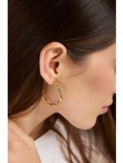 Сережки півкільця SER-12540 Золотистий