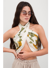 Хустка атласна APL-166 Білий, Білий