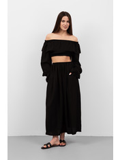 Літній костюм зі спідницею KT-121 XS/S Чорний Чорний XS/S