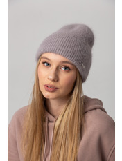 Ангорова шапка SHP-49164 Сірий Попелястий