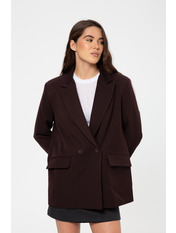 Жакет вільний  з костюмної тканини  PG-0629 M/L Коричневий Коричневий M/L