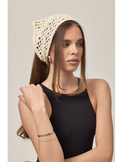 Ажурна хустка AJ-02 Бежевий