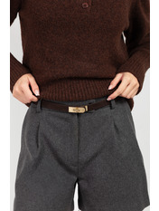 Ремінь шкіряний замшевий * REM-06-20020sr Коричневий