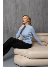 Водолазка з коміром приталена GO-224197 Блакитний Блакитний. one size