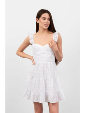 Сукня бавовняна напівприталена PLA-106 S Молочний Молочний 5 Молочний 5 S