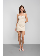 Сукня трикотажна приталена PLA-1200 S Імбир Бежевий Імбир S