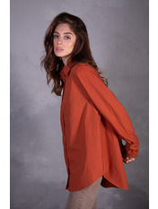 Сорочка з бавовни без кишень  однотонна  RA-0725 Помаранчевий L