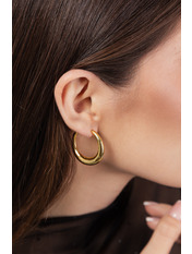 Сережки півкільця SER-13493 Золотистий