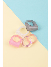 Набір каблучок KOL-UZG-15 Різнобарвний Різнокольоровий