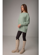 Светр KOF-4539 М'ятний Зелений one size