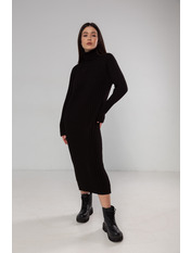 Сукня міді з довгими рукавами PLA-2271273 Чорний one size
