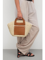 Плетена сумка SS-32-09 Світло-бежевий Бежевий