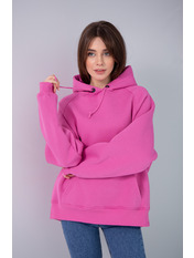 Худі вільне однотонне KOF-1120 Рожевий S