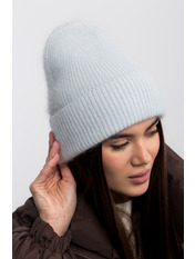 Ангорова шапка SHP-46491 Блакитний Тіфані