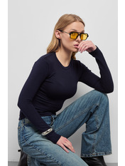 Лонгслів LNG-241009 S Темно синій Синій Темно синій S