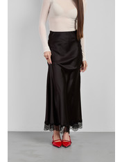 Спідниця з сатину U-251126 S Чорний Чорний S