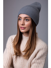 Вовняна шапка SHP-45675 Сірий Темно-сірий