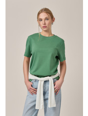 Футболка бавовняна прямого крою FUT-F-1046 XS Зелений Зелений XS