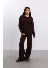 Трикотажний костюм KT-4240 one size Коричневий Коричневий one size