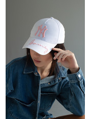 Бейсболка BK-4876 Білий 57-58 Біло-рожевий