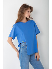 Футболка прямого крою FUT-779 Блакитний. Блакитний XS