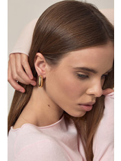 Сережки півкільця SER-309 Золотистий