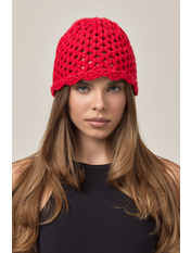 Ажурна шапка AJ-02 Червоний