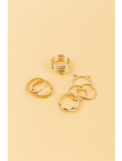 Набір каблучок KOL-CHN-1120-7 Золотистий
