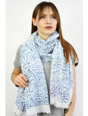 Шарф PSL-1803-5 Синій+чорний Синій Чорний