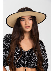 Широкополий капелюх SHL-4676 Бежевий Коричневий