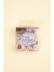Резинка для волосся REZ-4550 SPRUNCHIE SLIM Bella Chrome Сірий+рожевий Рожевий Сірий