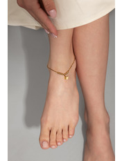 Браслет на ногу BRS-324 Золотистий 1 Золотистий