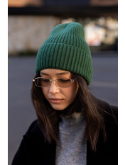 Вовняна шапка SHP-47573 Хвойний Зелений