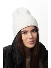 Велюрова шапка SHP-45610 Білий Молочний