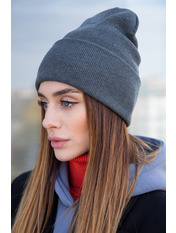 Бавовняна шапка SHP-48542 Антрацит Сірий