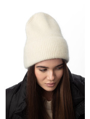 Ангорова шапка SHP-46489 Молочний Пастель