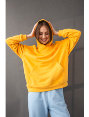 Худі вільне однотонне KOF-7313 Жовтий XS/S