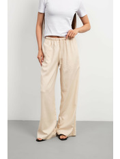Штани з льону BR-136 Світло-бежевий Бежевий M/L Світло-бежевий M/L