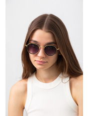 Сонцезахисні окуляри А2442 Чорний Золотистий Чорний+золотистий