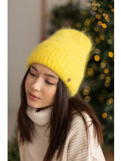 Ангорова шапка SHP-46566 Жовтий
