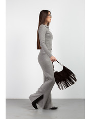 Сумка жіноча з натуральної замші SYM-7435 Шоколадний Коричневий