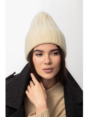 Вовняна шапка SHP-25002 Бежевий Пастель