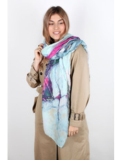 Шарф PSL-1803 Світло-блакитний Блакитний яя_180*70