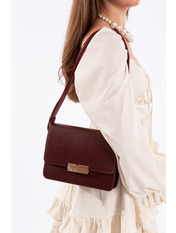 Сумка жіноча з еко-шкіри SYM-20119 Бургунді Бордовий