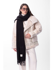 Шарф кашеміровий однотонний SH-105288 Чорний