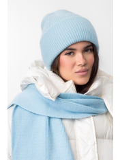 Комплект шапка і шарф KSH-25015 Блакитний 1 Блакитний
