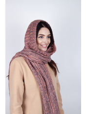 Шарф V-1923(5) Рожевий Хризантема рожевий