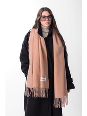 Шарф кашеміровий двохсторонній SH-11021 Пудровий Бежевий